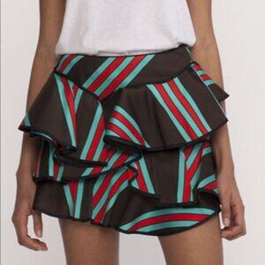Cynthia Rowley Flouncy Striped Skirt